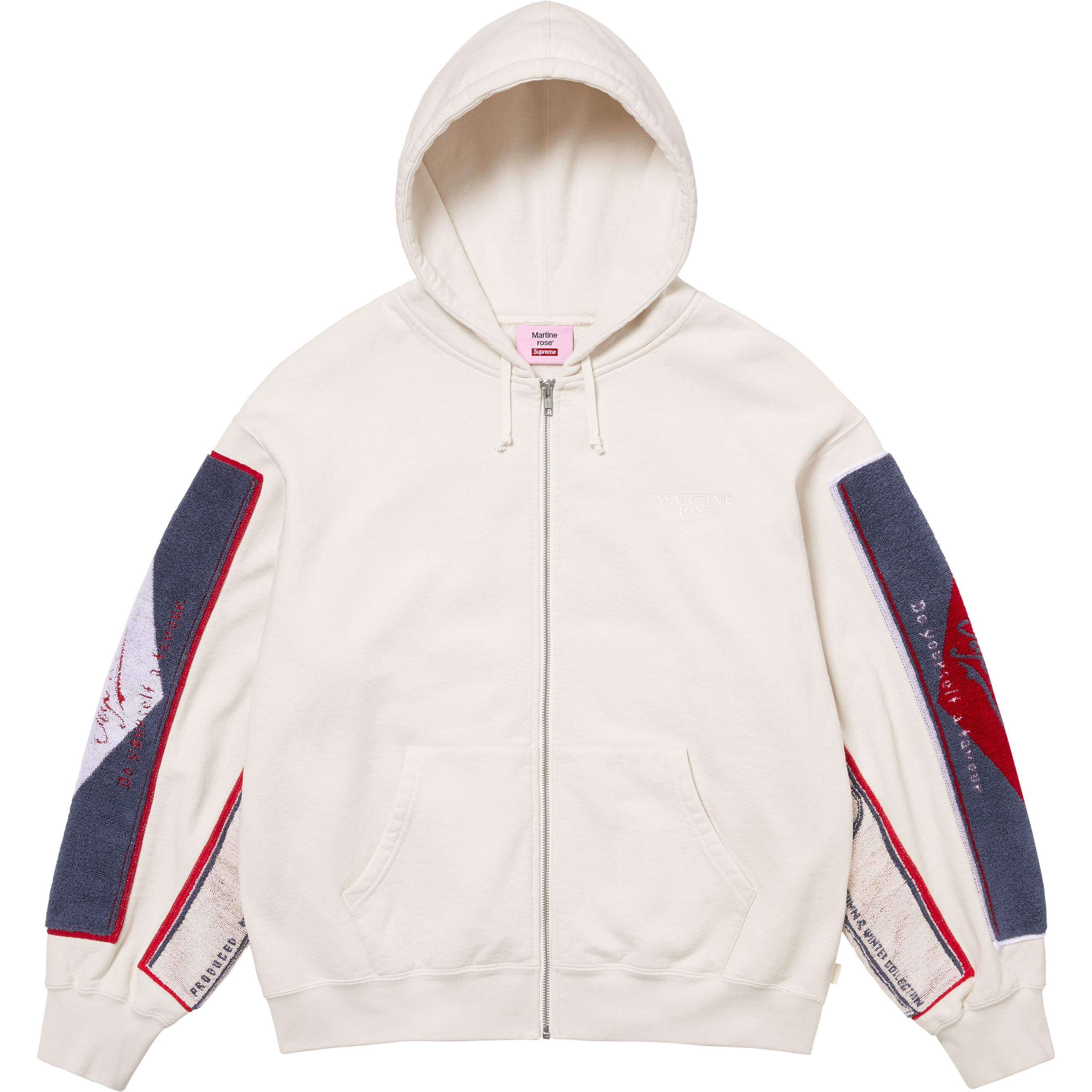 Supreme / Martine Rose Towel Zip Up Hooded Sweatshirt - White