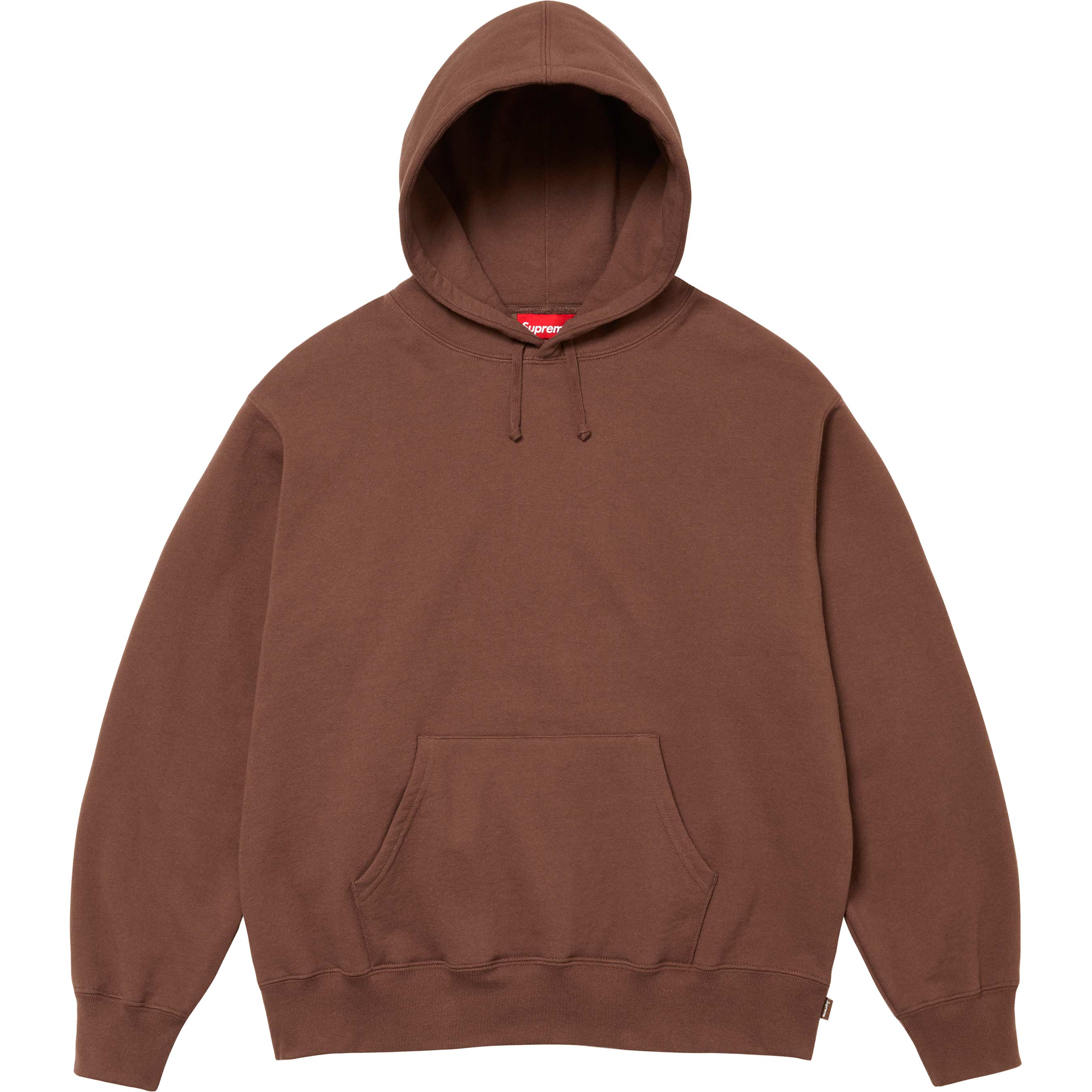 Supreme Satin Appliqué Hooded Sweatshirt - Brown