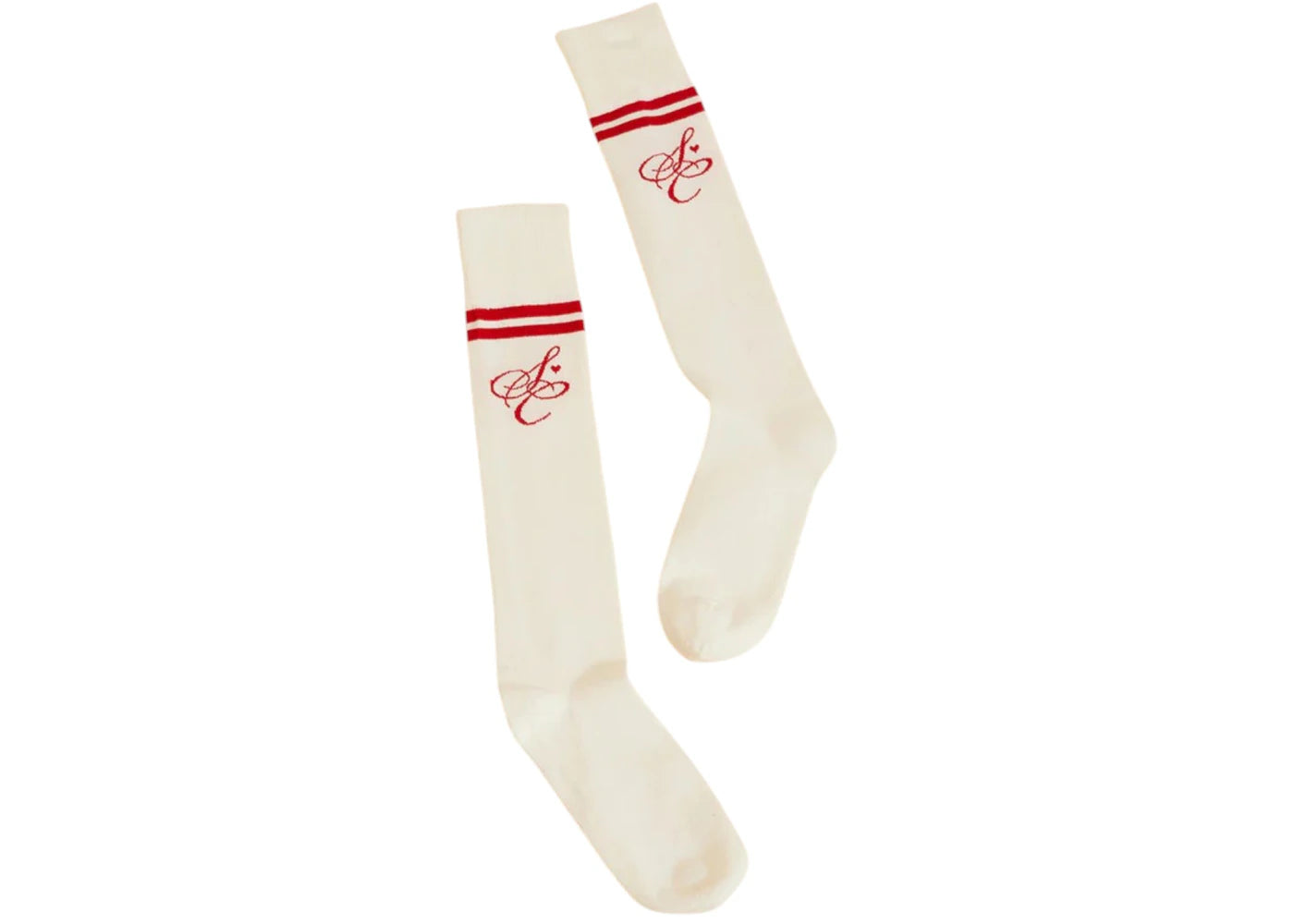 Sabrina Carpenter SC Knee Socks White/Red