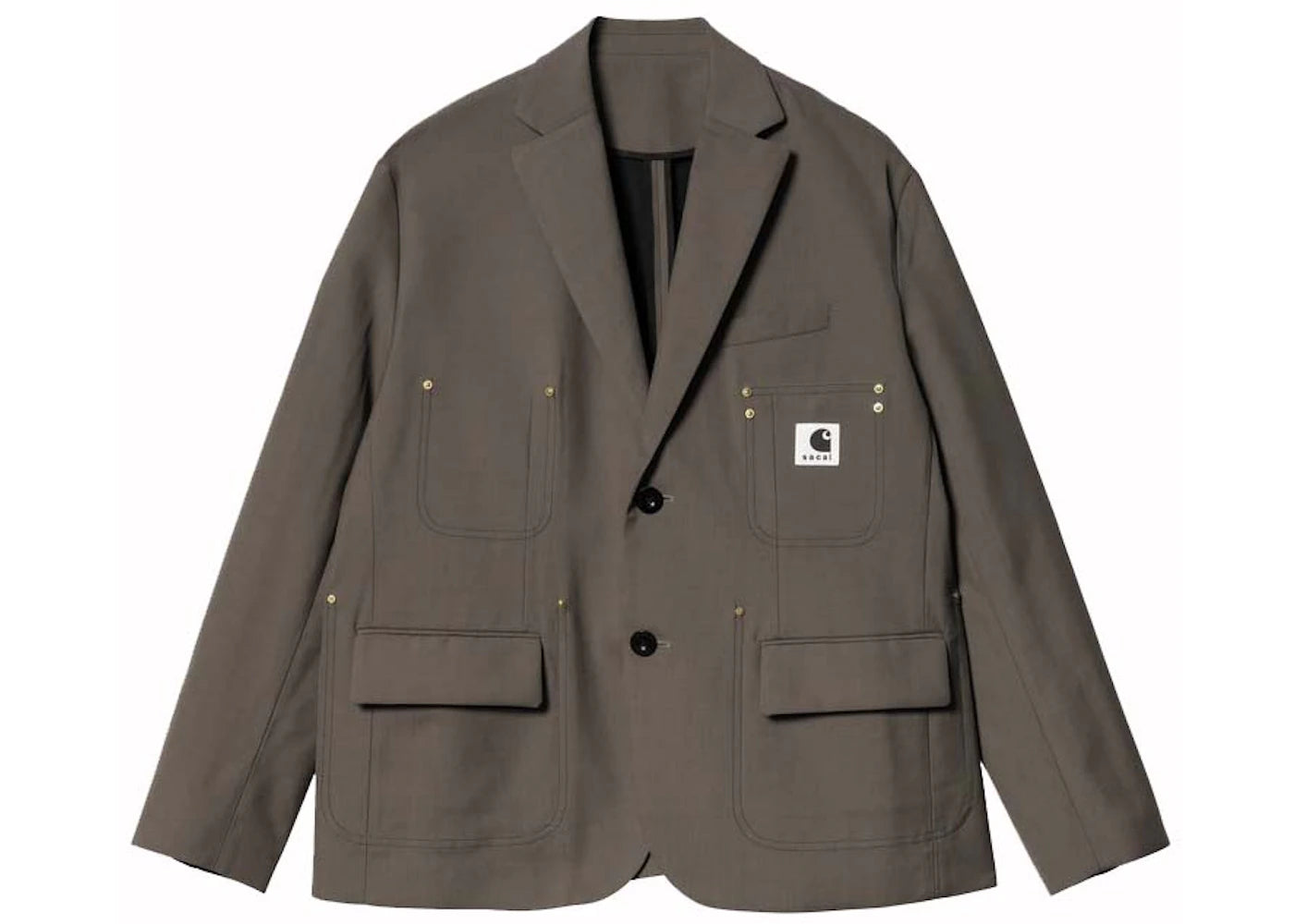 Sacai x Carharrtt WIP Suiting Bonding Jacket Taupe