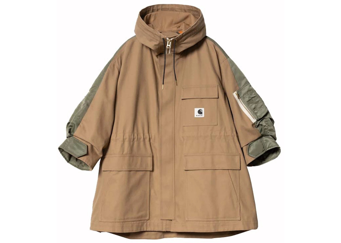 Sacai x Carharrtt WIP Women's Duck x Nylon Twill Coat Beige/Khaki