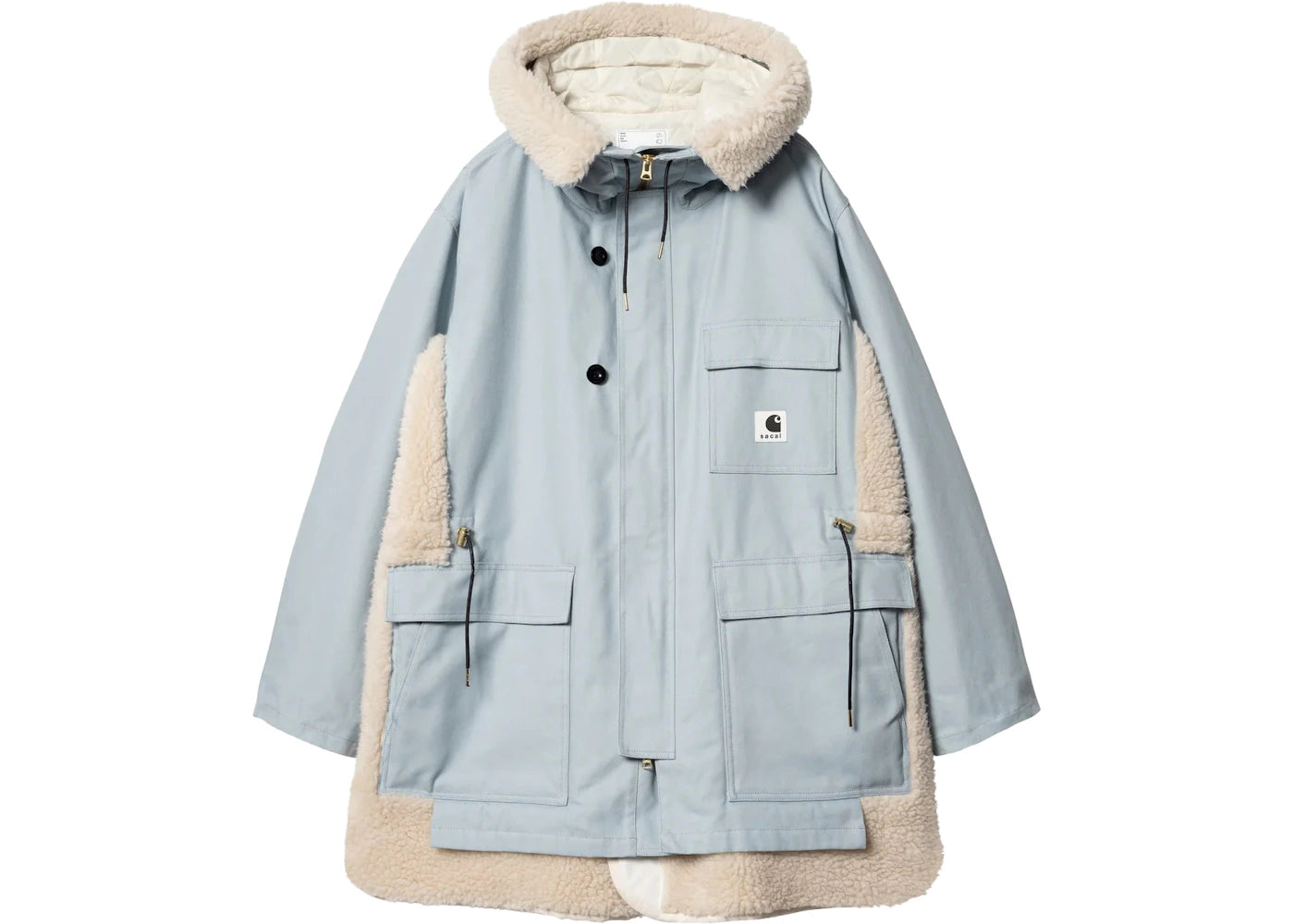 Sacai x Carhartt WIP Canvas Siberian Parka Light Blue