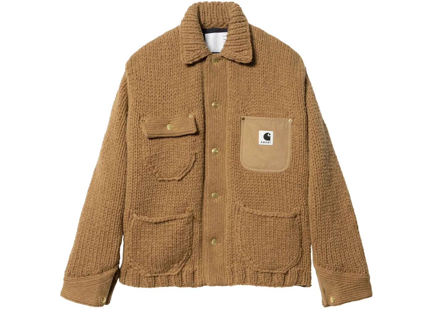 Sacai x Carhartt WIP Knit Michigan Jacket Beige