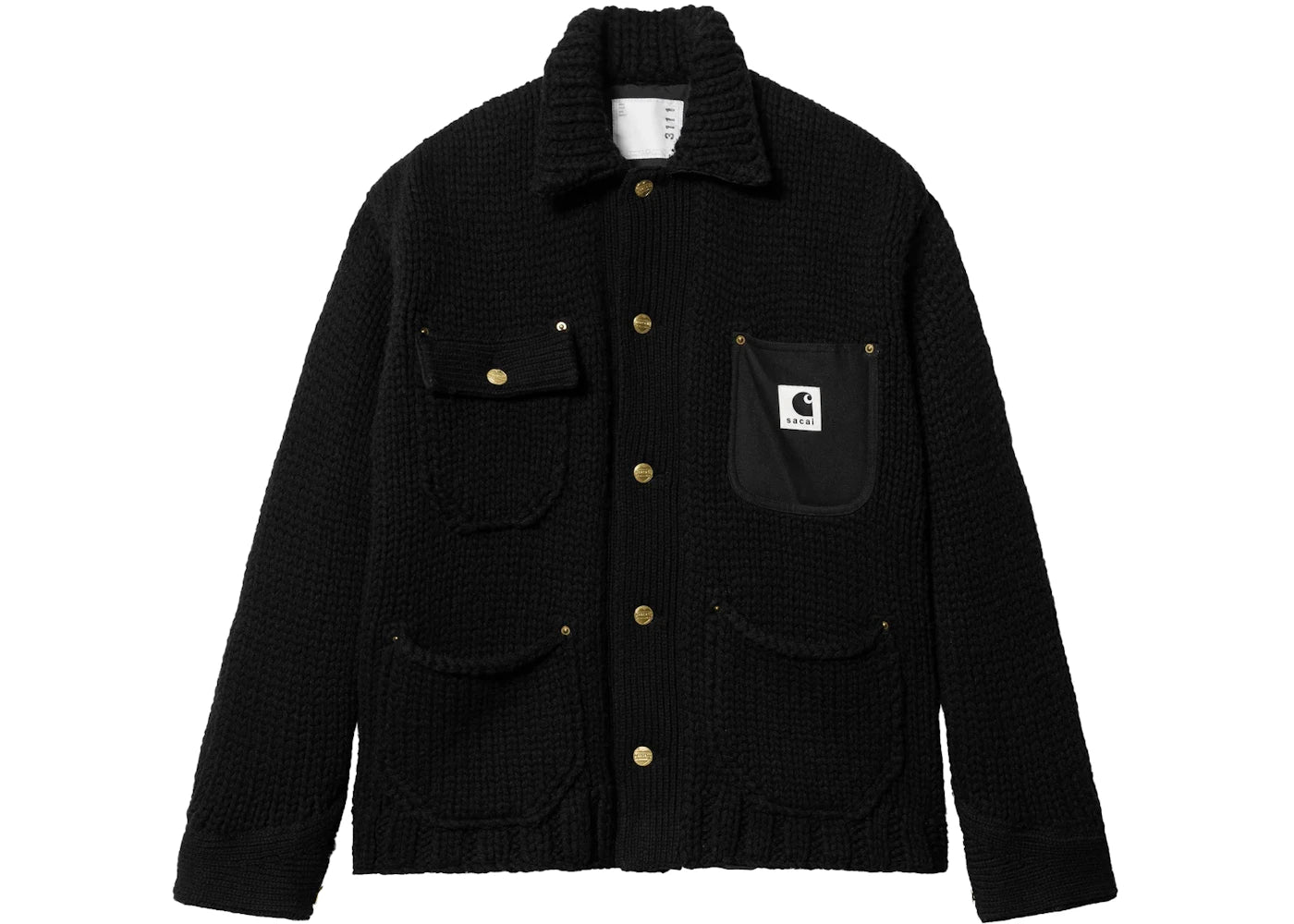 Sacai x Carhartt WIP Knit Michigan Jacket Black