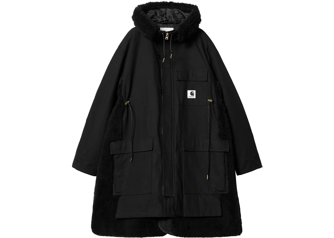 Sacai x Carhartt WIP Women's Canvas Siberian Parka Black