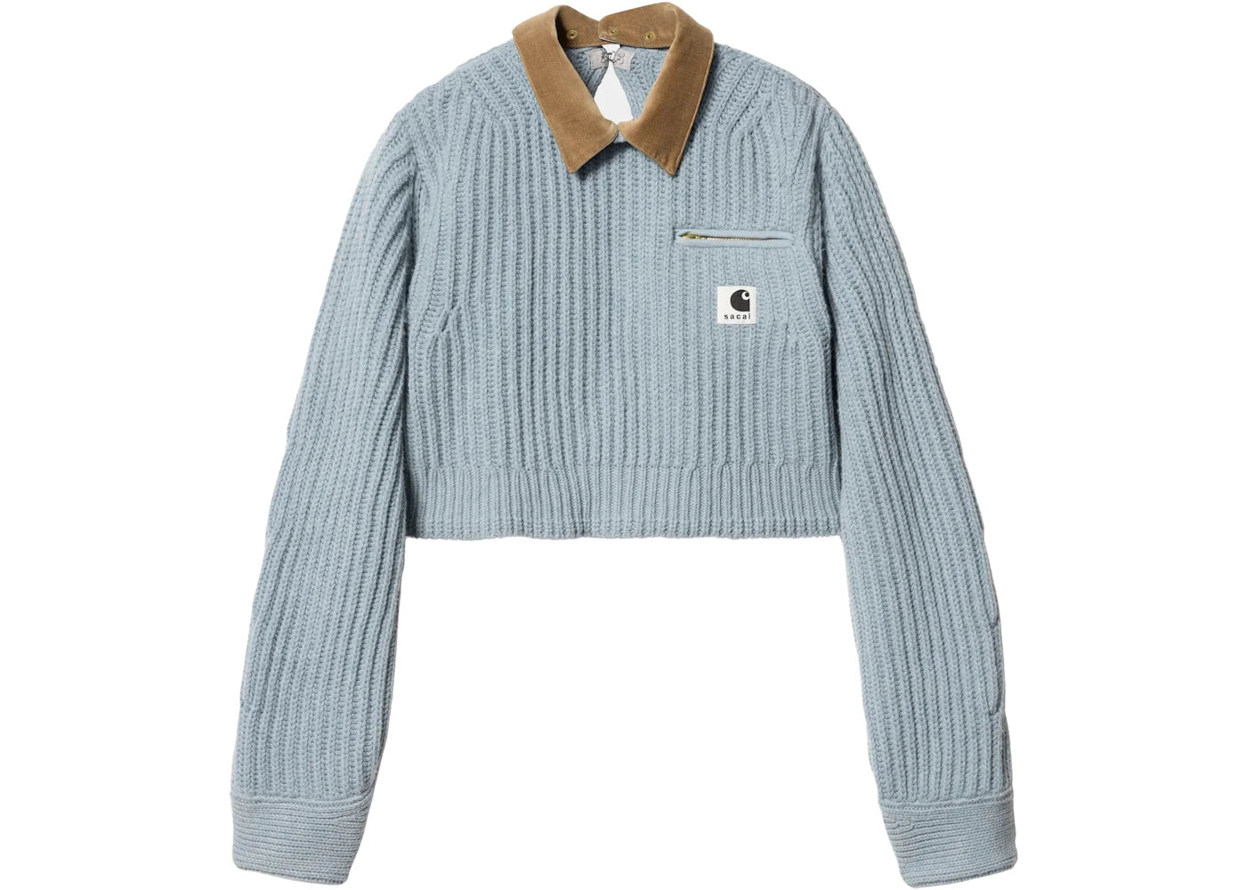 Sacai x Carhartt WIP Women's Knit Detroit Pullover Light Blue