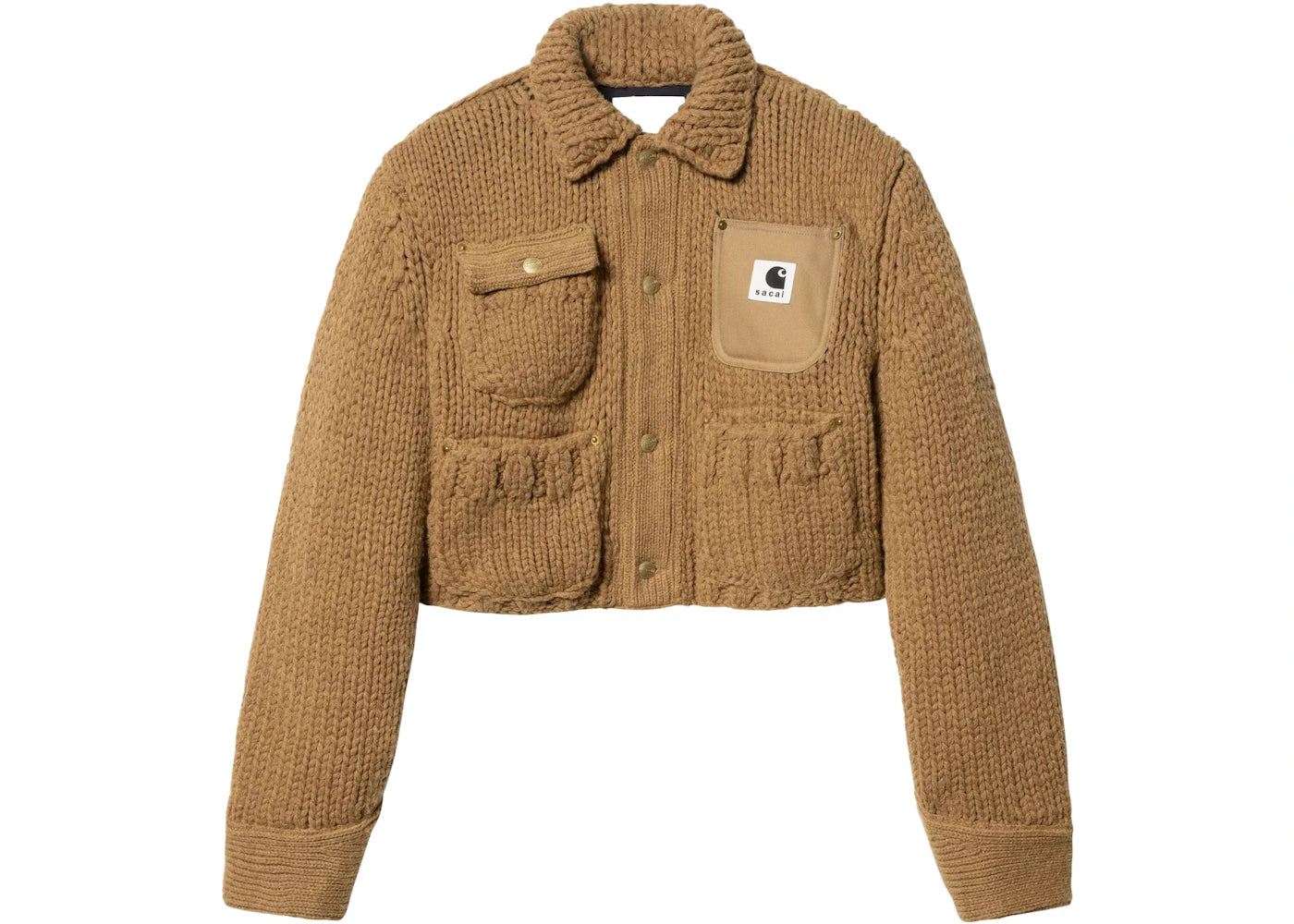 Sacai x Carhartt WIP Women's Knit Michigan Jacket Beige