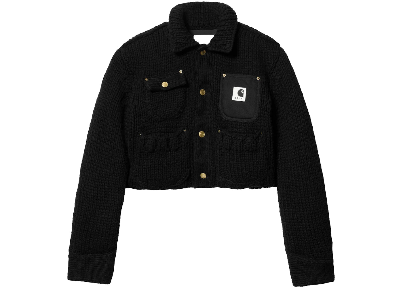 Sacai x Carhartt WIP Women's Knit Michigan Jacket Black