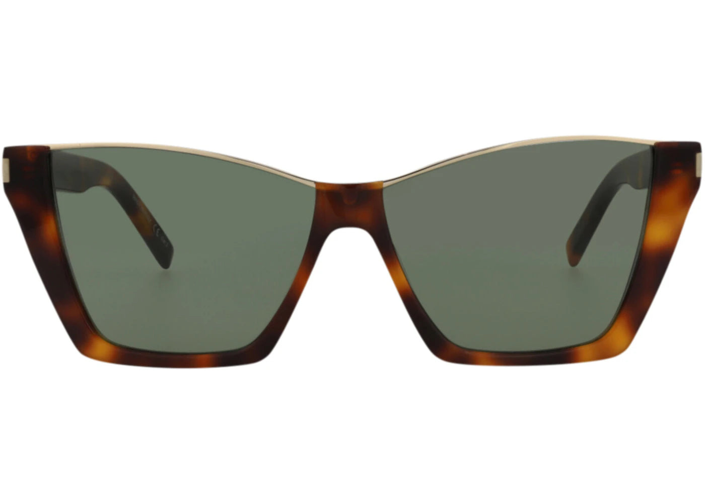 Saint Laurent Cat Eye-Frame Acetate Sunglasses Havana/Havana/Green (SL369KATE-30008955-002)