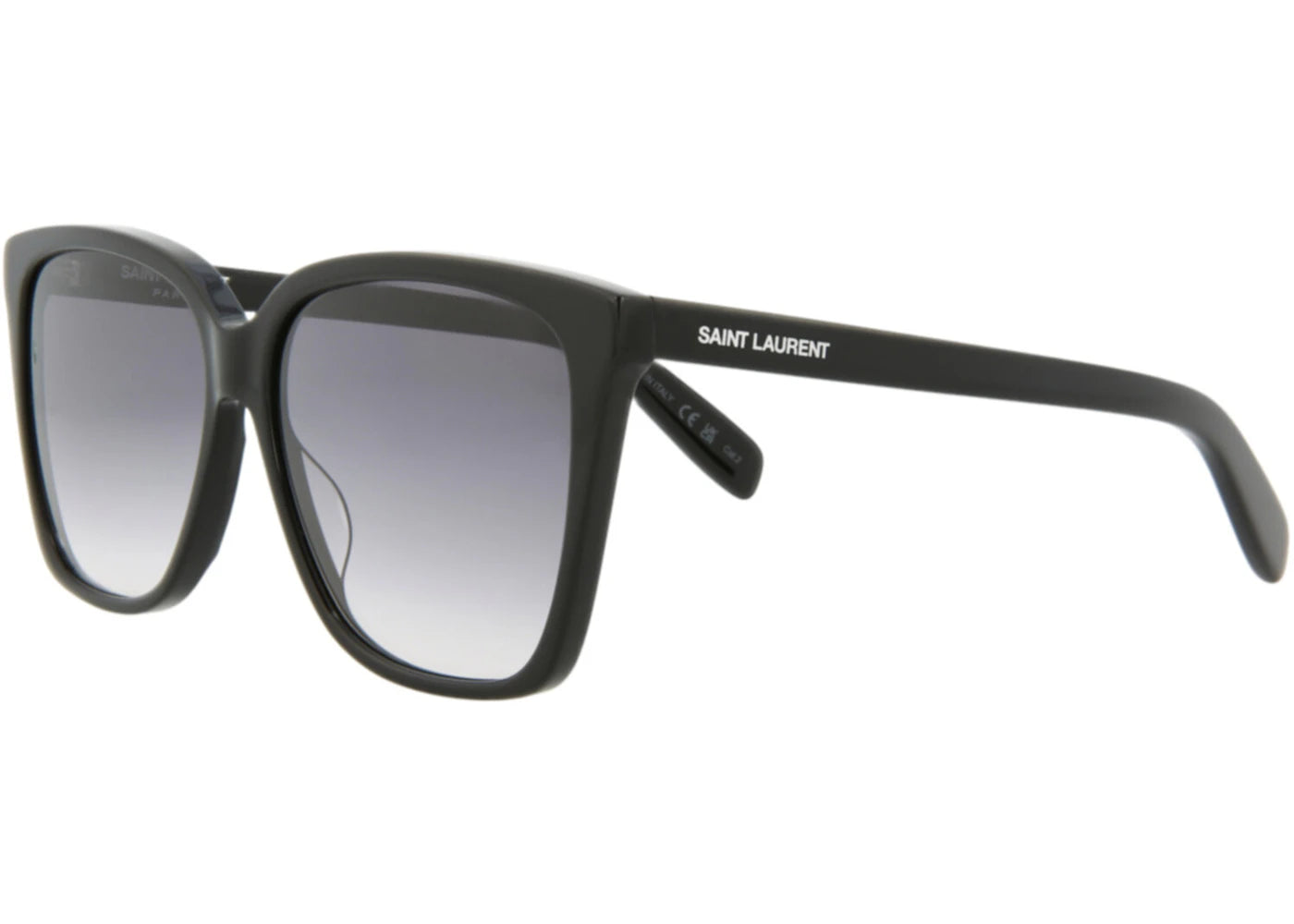 Saint Laurent Cat Eye Sunglasses Black/Black/Grey (SL175-30001577-001)