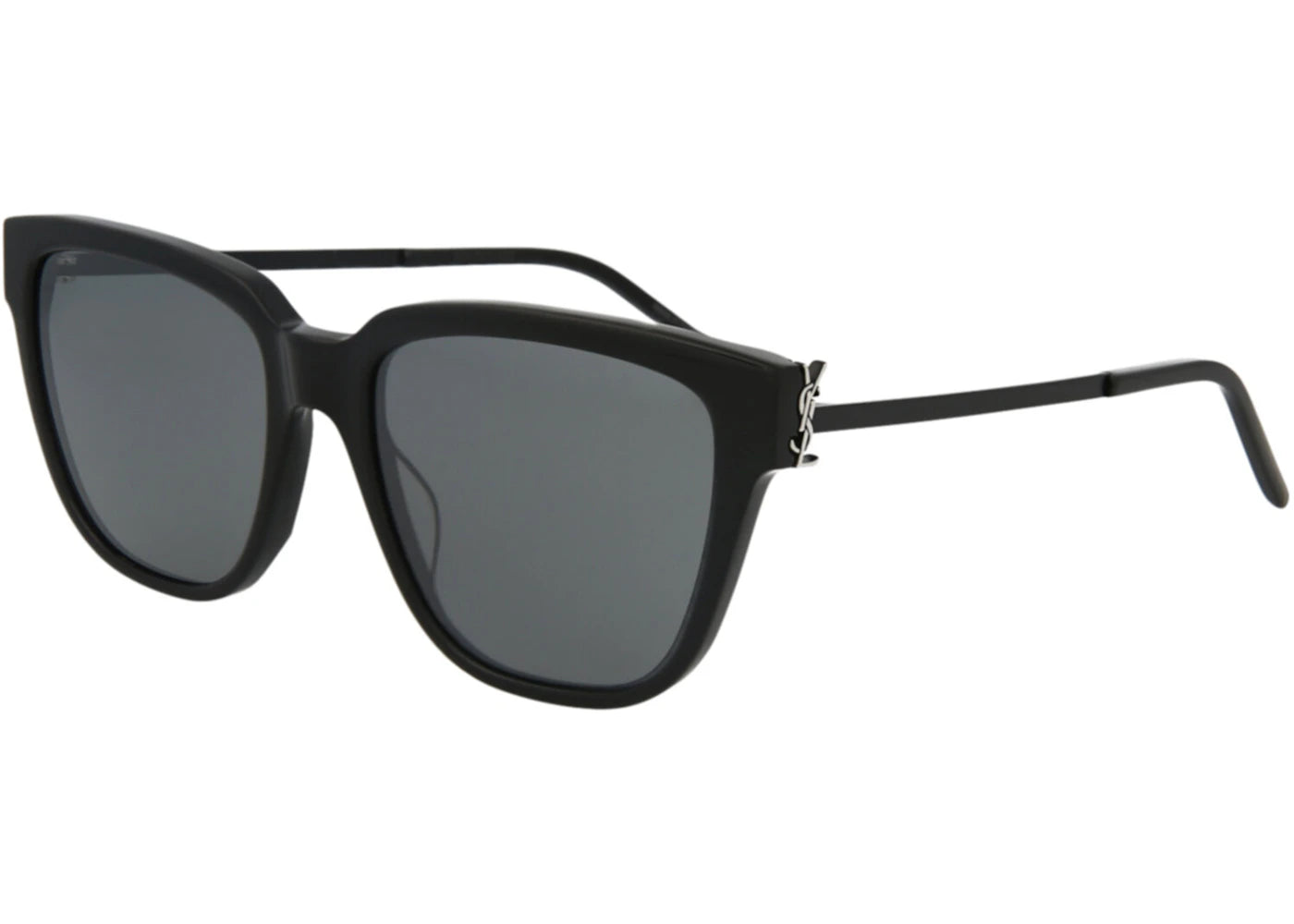 Saint Laurent Cat Eye Sunglasses Black/Black/Silver (SLM48S-30007876-003)