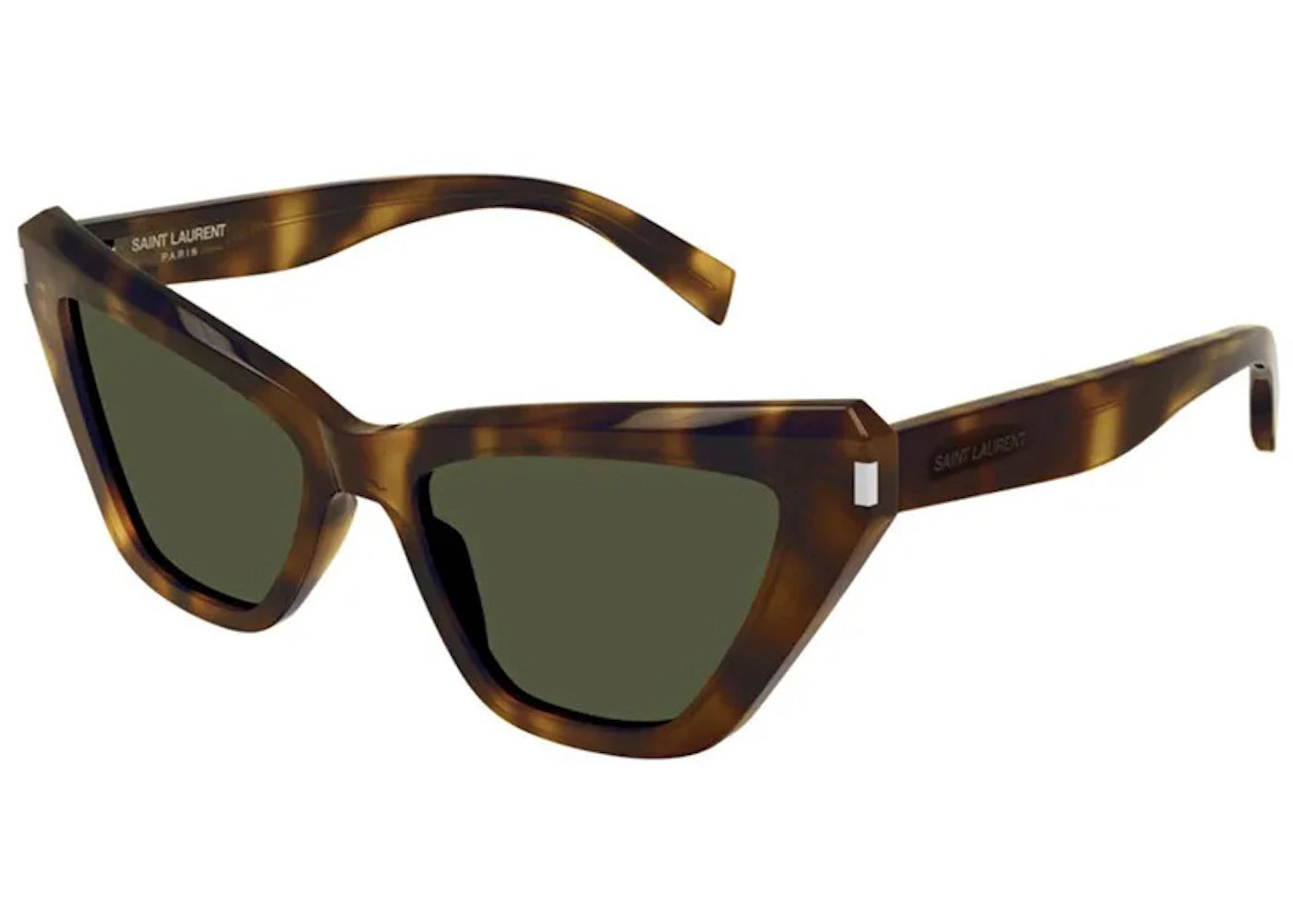 Saint Laurent Cat Eye Sunglasses Havana/Green (SL466-002-54)