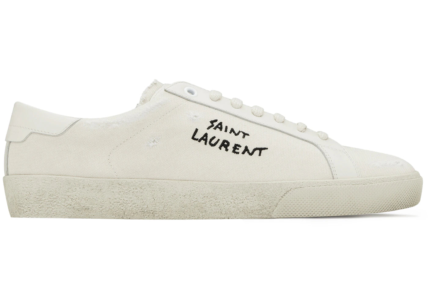 Saint Laurent Court Classic SL/06 Low Distressed Cream (Women's)