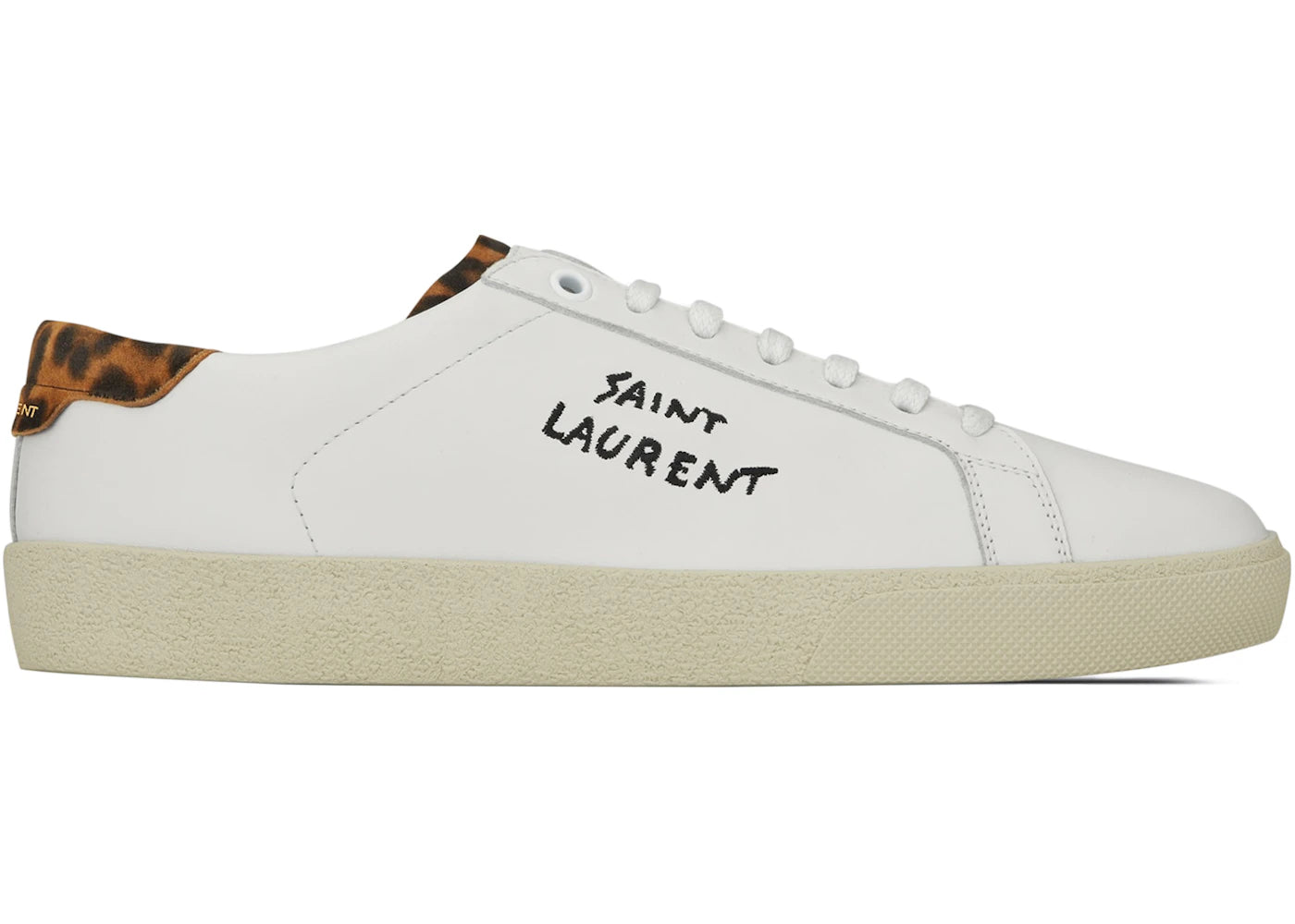 Saint Laurent Court Classic SL/06 Optic White Leopard (Women's)