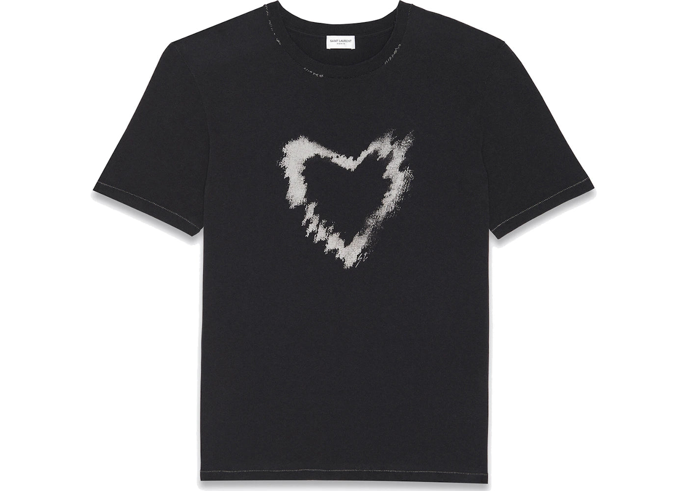 Saint Laurent Heart T-shirt Black