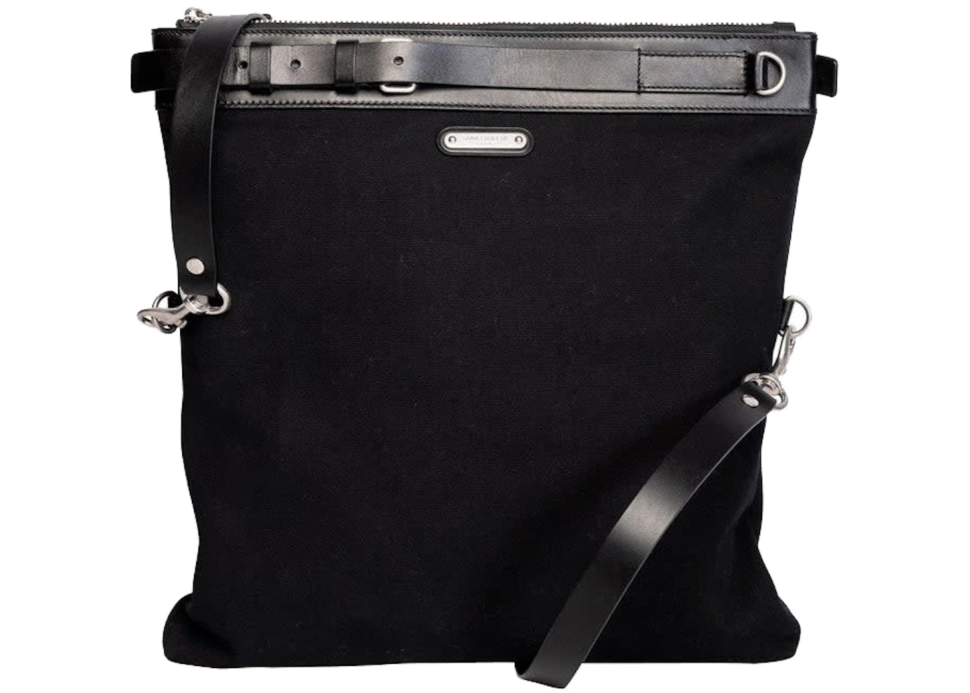 Saint Laurent ID Doc Holder Convertible 2N1 Crossbody Bag Black