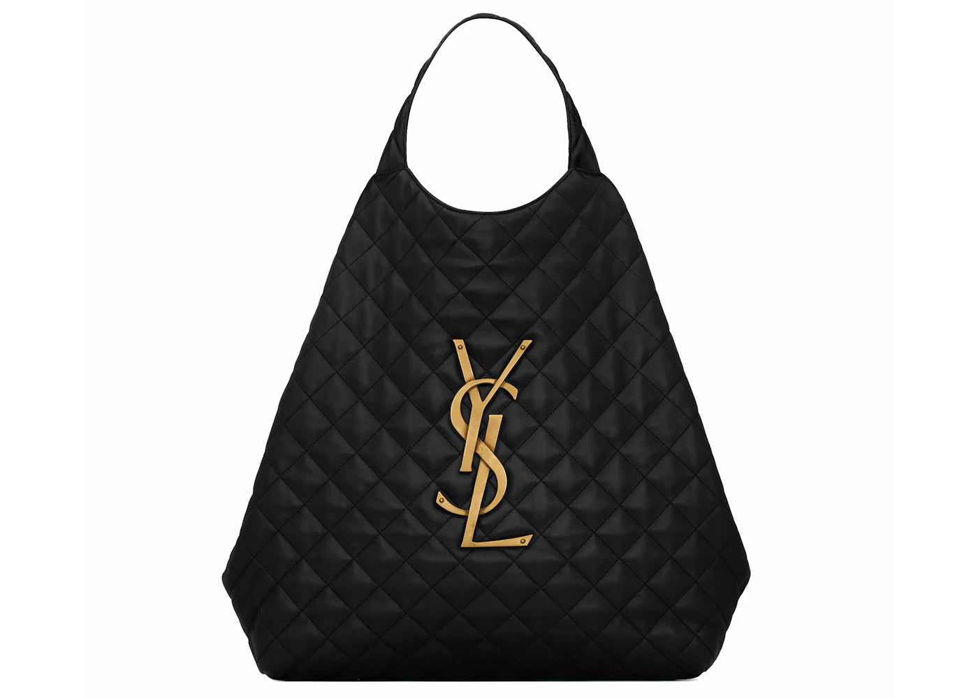 Saint Laurent Icare Maxi Shopping Bag Quilted Lambskin Black