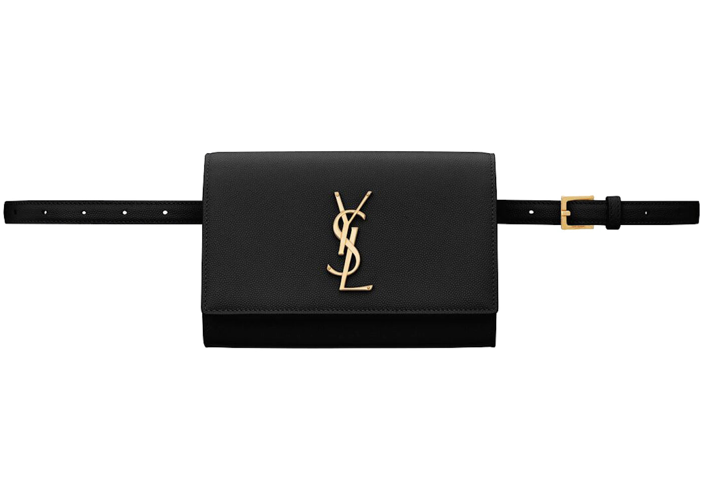 Saint Laurent Kate Belt Bag Grain De Poudre Black