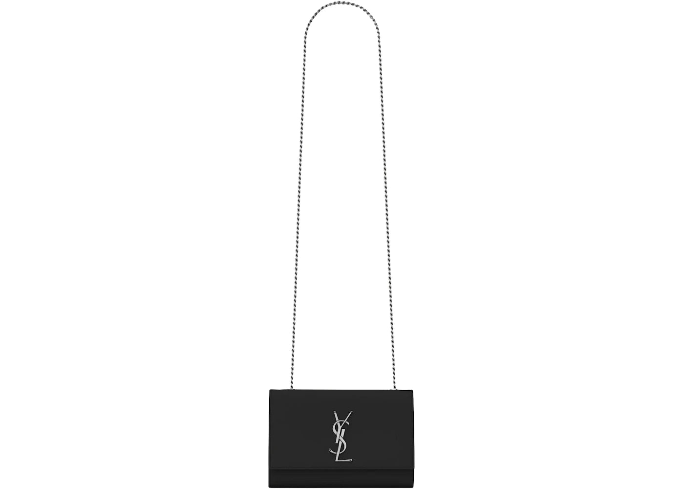 Saint Laurent Kate Chain Bag Small Grain De Poudre Embossed Black