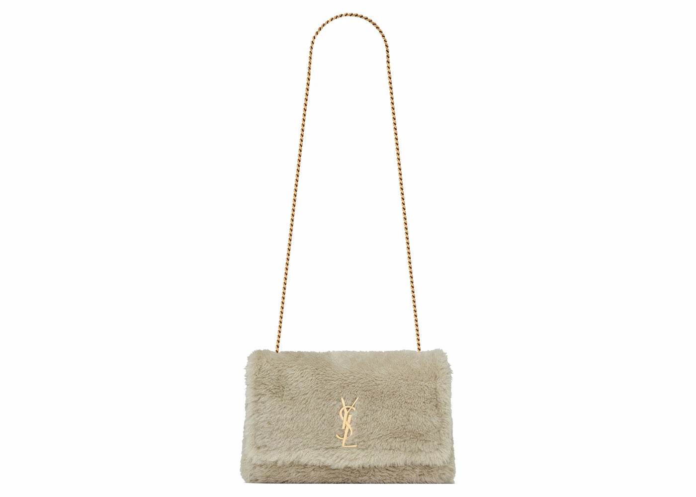 Saint Laurent Kate Supple/Reversible Suede Chain Bag Medium Clay