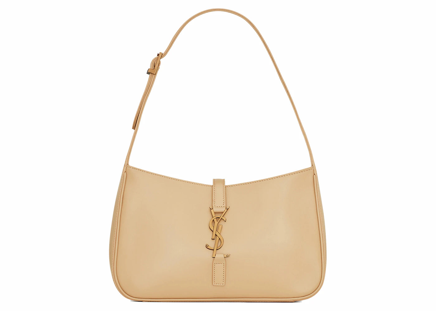 Saint Laurent Le 5 A 7 Hobo Bag In Smooth Leather Ivoire Naturel