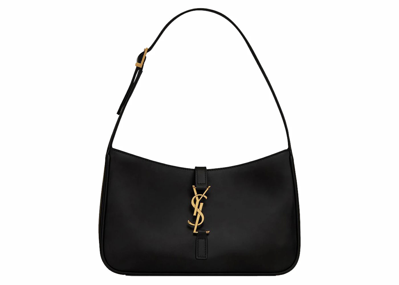 Saint Laurent Le 5 A 7 Hobo Bag In Smooth Leather Noir