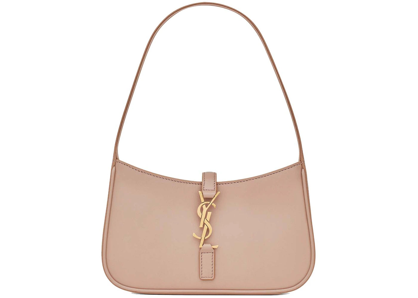 Saint Laurent Le 5 A 7 Mini Hobo Bag In Smooth Leather Rosy Sand