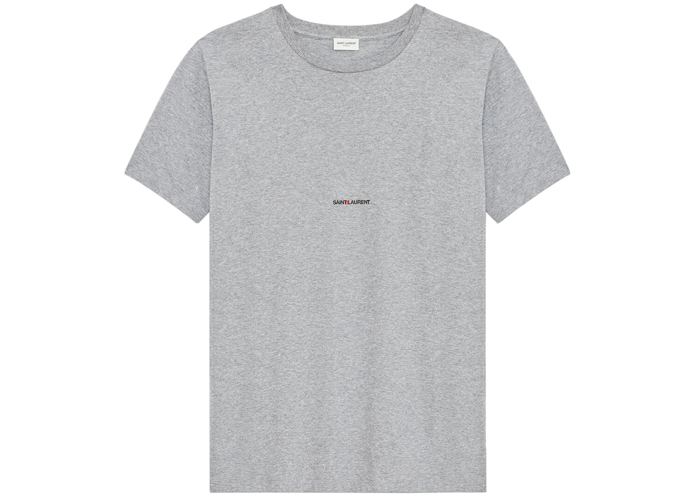 Saint Laurent Logo Rive Gauche T-Shirt Grey Rinse