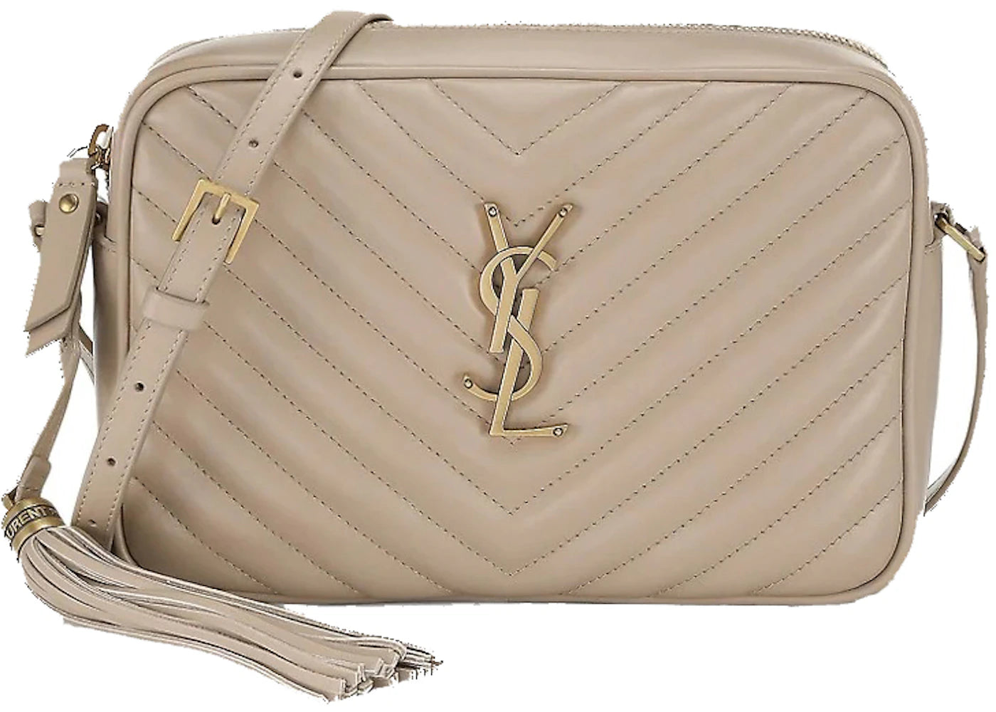 Saint Laurent Lou Crossbody Bag Small Monogram Beige