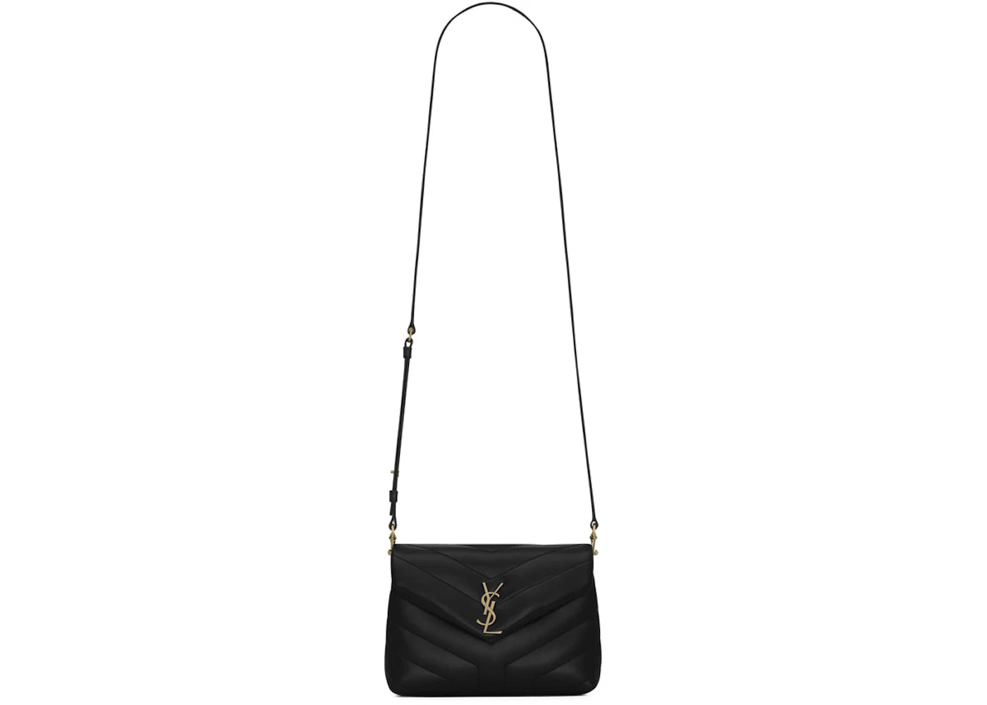 Saint Laurent Loulou Toy Bag Matelasse Leather Gold-tone Black