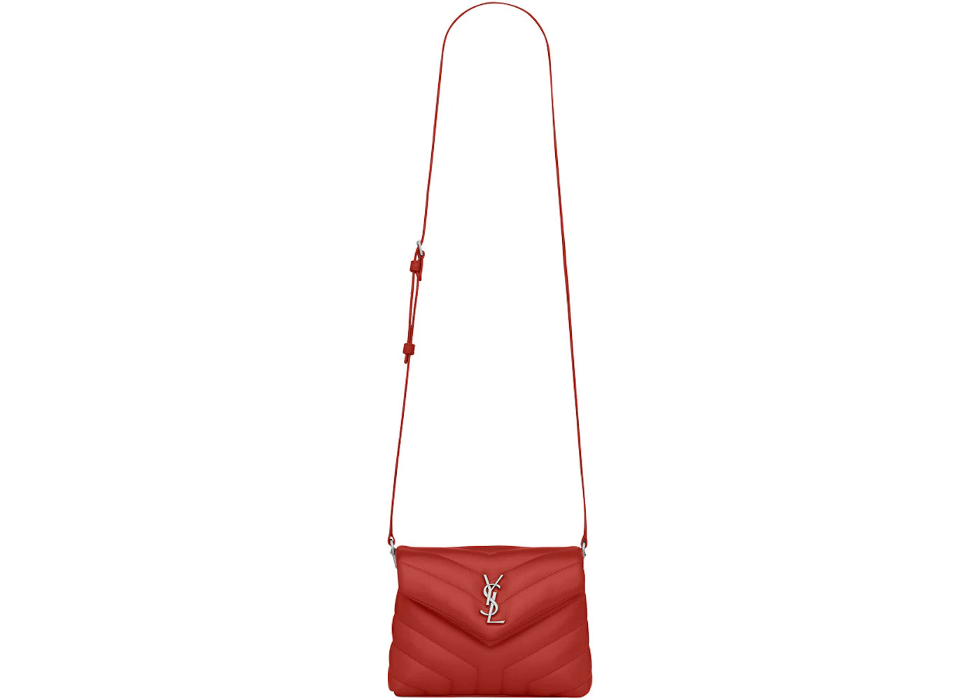 Saint Laurent Loulou Toy Matelasse Y Shoulder Bag Orange