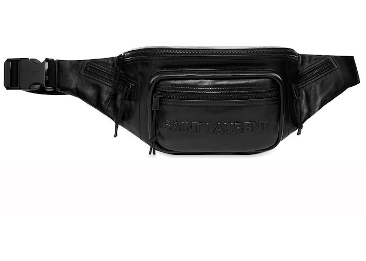 Saint Laurent Nuxx Waist Bag in Leather Black