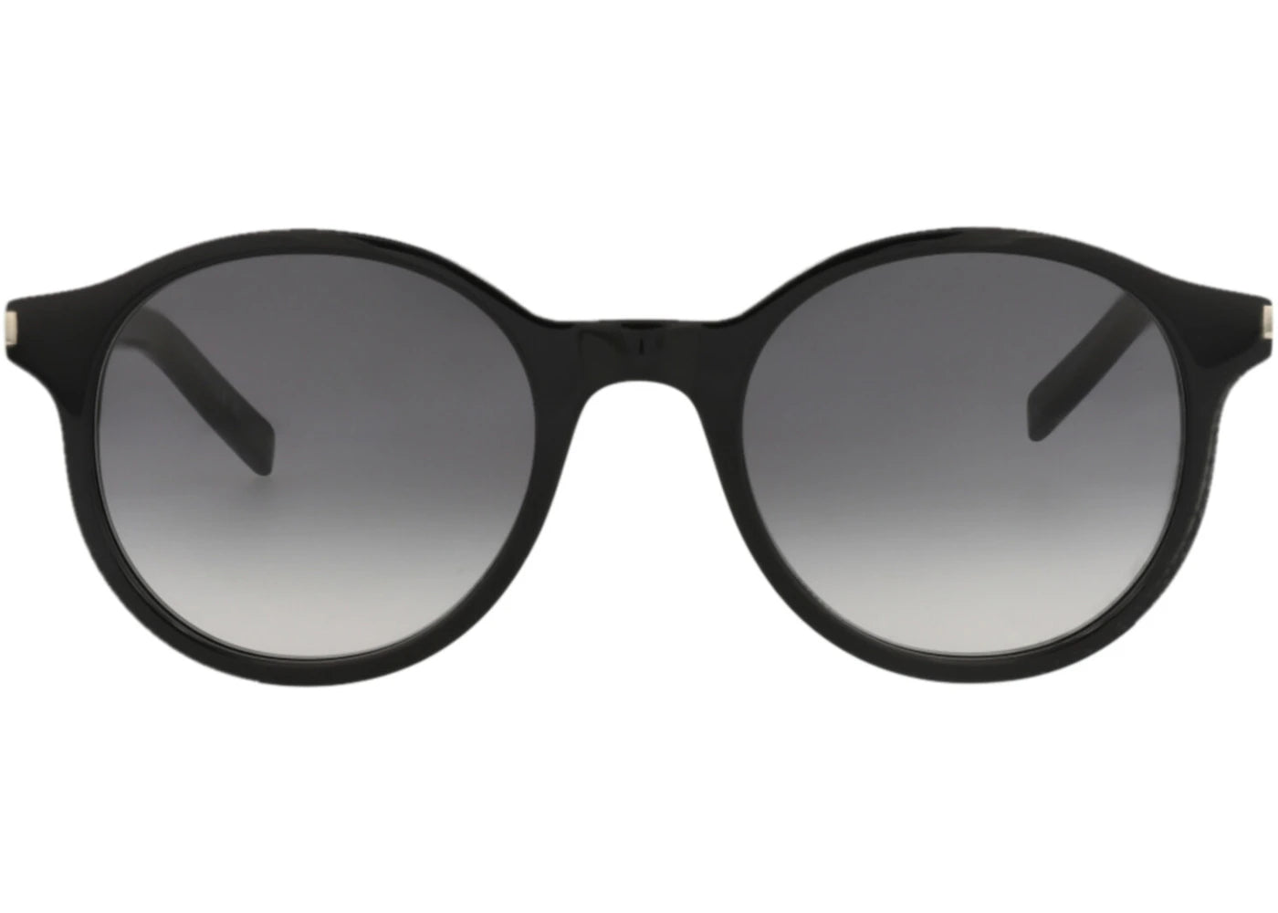 Saint Laurent Round-Frame Acetate Sunglasses Black Black Grey (SL521-30013043-001)