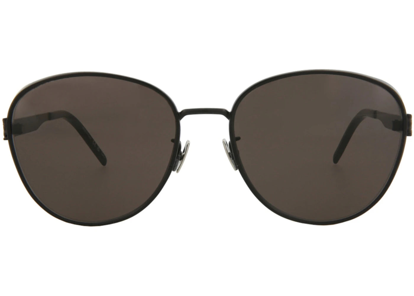 Saint Laurent Round/Oval-Frame Metal Sunglasses Black (SLM91-30011892-001-00344)