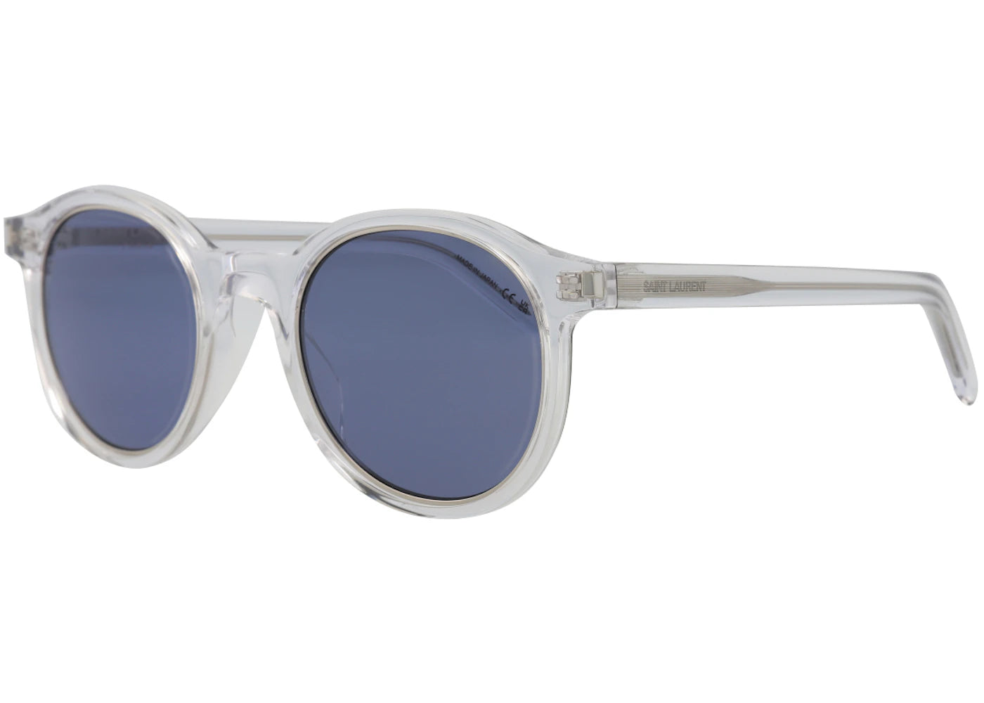 Saint Laurent Round Sunglasses Crystal/Crystal/Blue (SL521RIM-30013255-004)