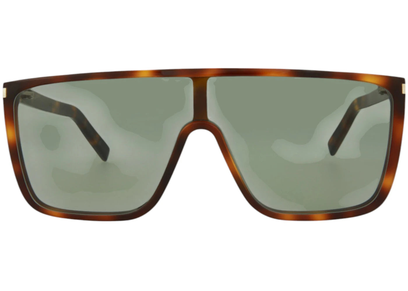 Saint Laurent Shield-Frame Acetate Sunglasses Havana/Green (SL364MASKA-30008960-002-20357)