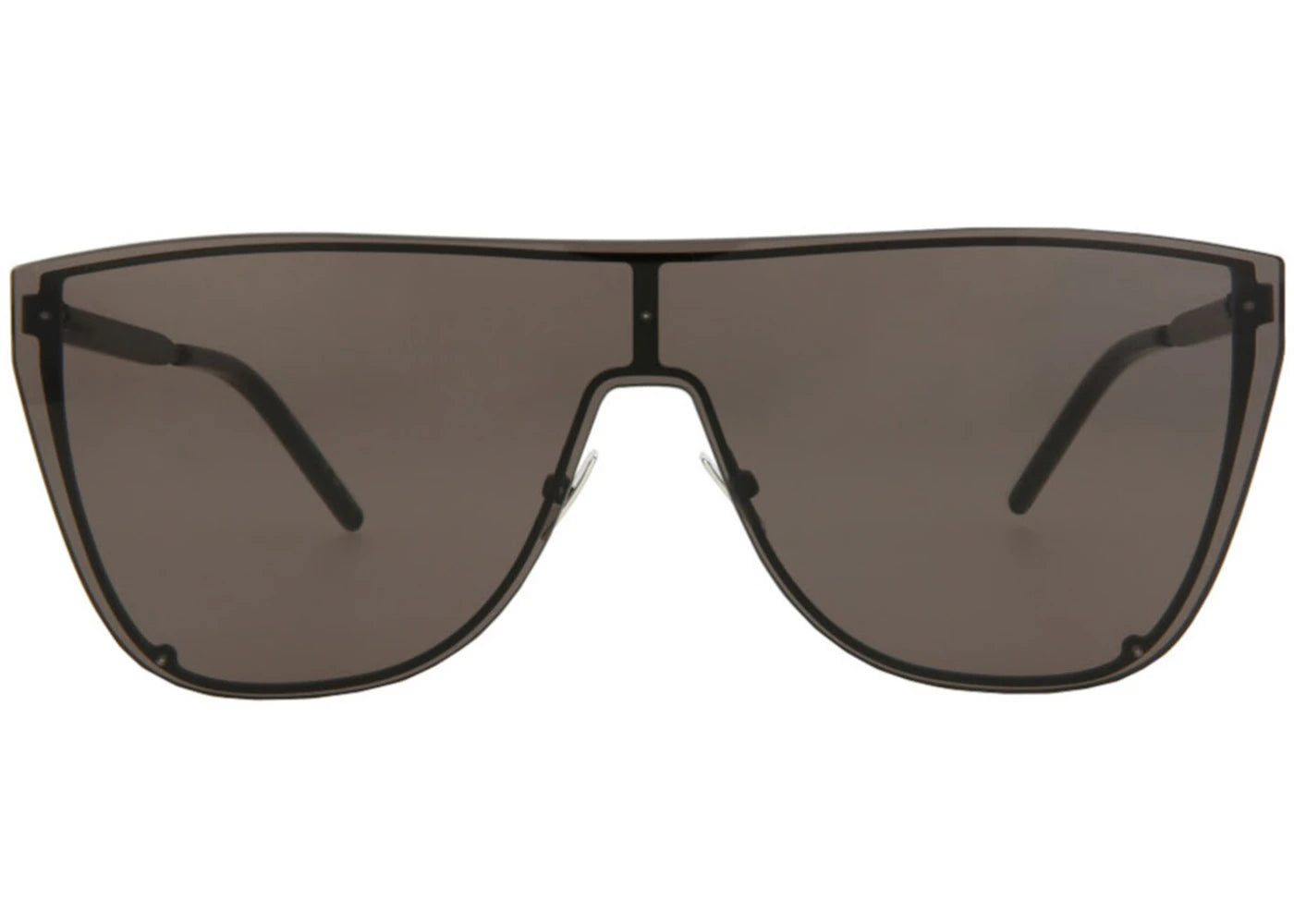 Saint Laurent Shield-Frame Metal Sunglasses Black (SL1BMASK-30009950-001-00344)