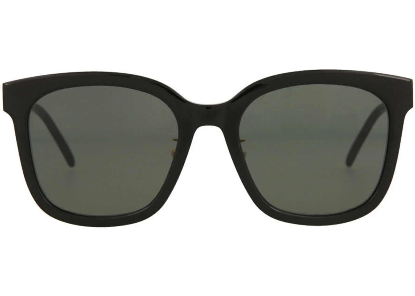 Saint Laurent Square-Frame Acetate Sunglasses Black/Gold/Grey (SLM77K-30009962-002)