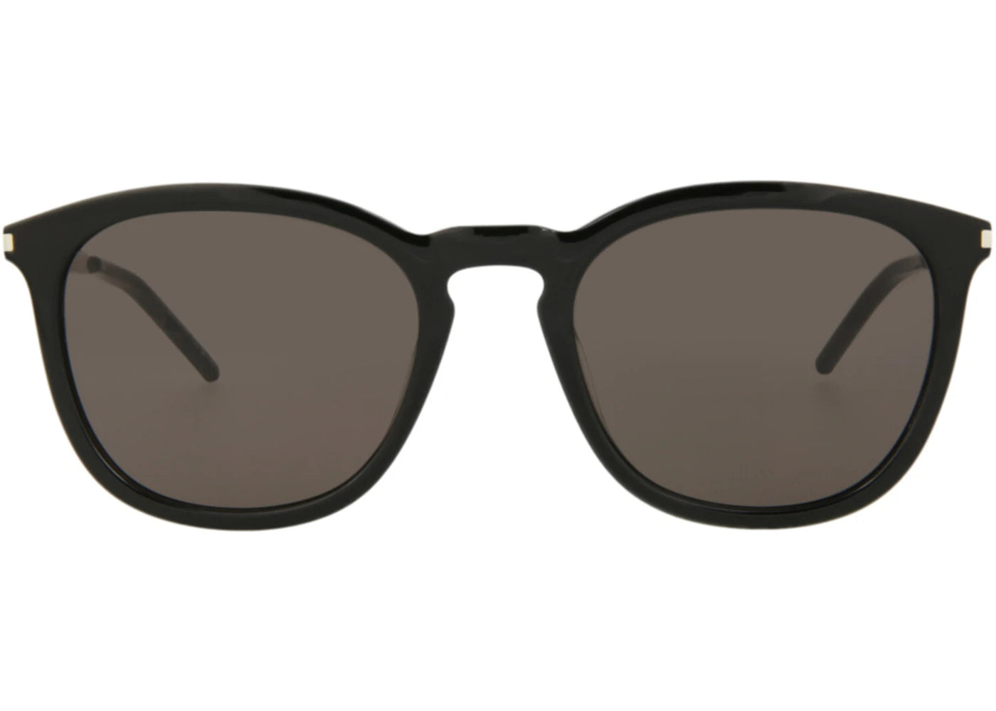 Saint Laurent Square-Frame Acetate Sunglasses Black/Silver/Black (SL360-30008550-001)