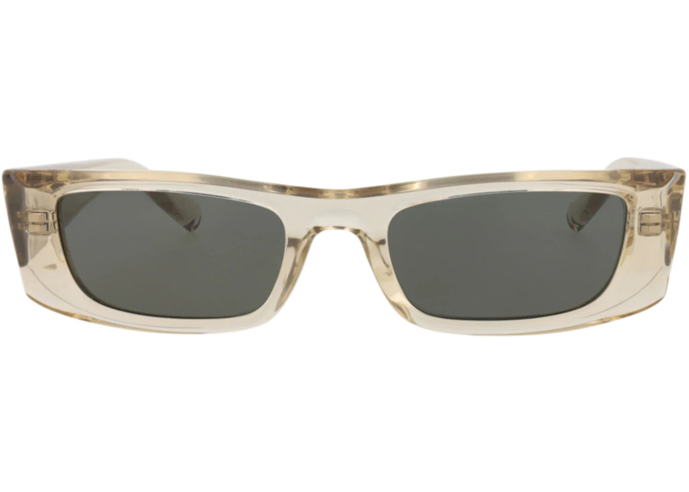 Saint Laurent Square-Frame Injection Sunglasses Beige/Beige/Grey (SL553-30013744-005)