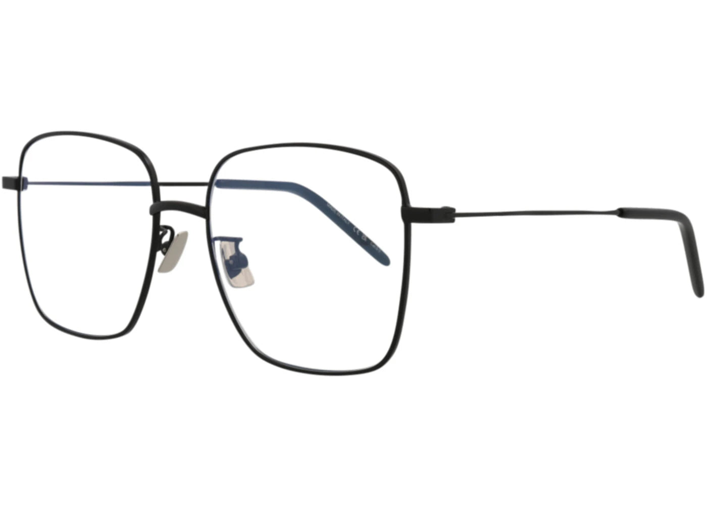 Saint Laurent Square Rectangle Sunglasses Black/Black/Transparent (SL314SUN-30013170-001)