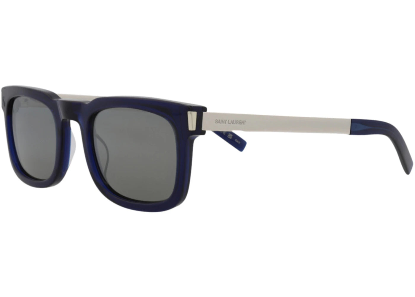 Saint Laurent Square Rectangle Sunglasses Blue/Silver (SL581-30014111-006)