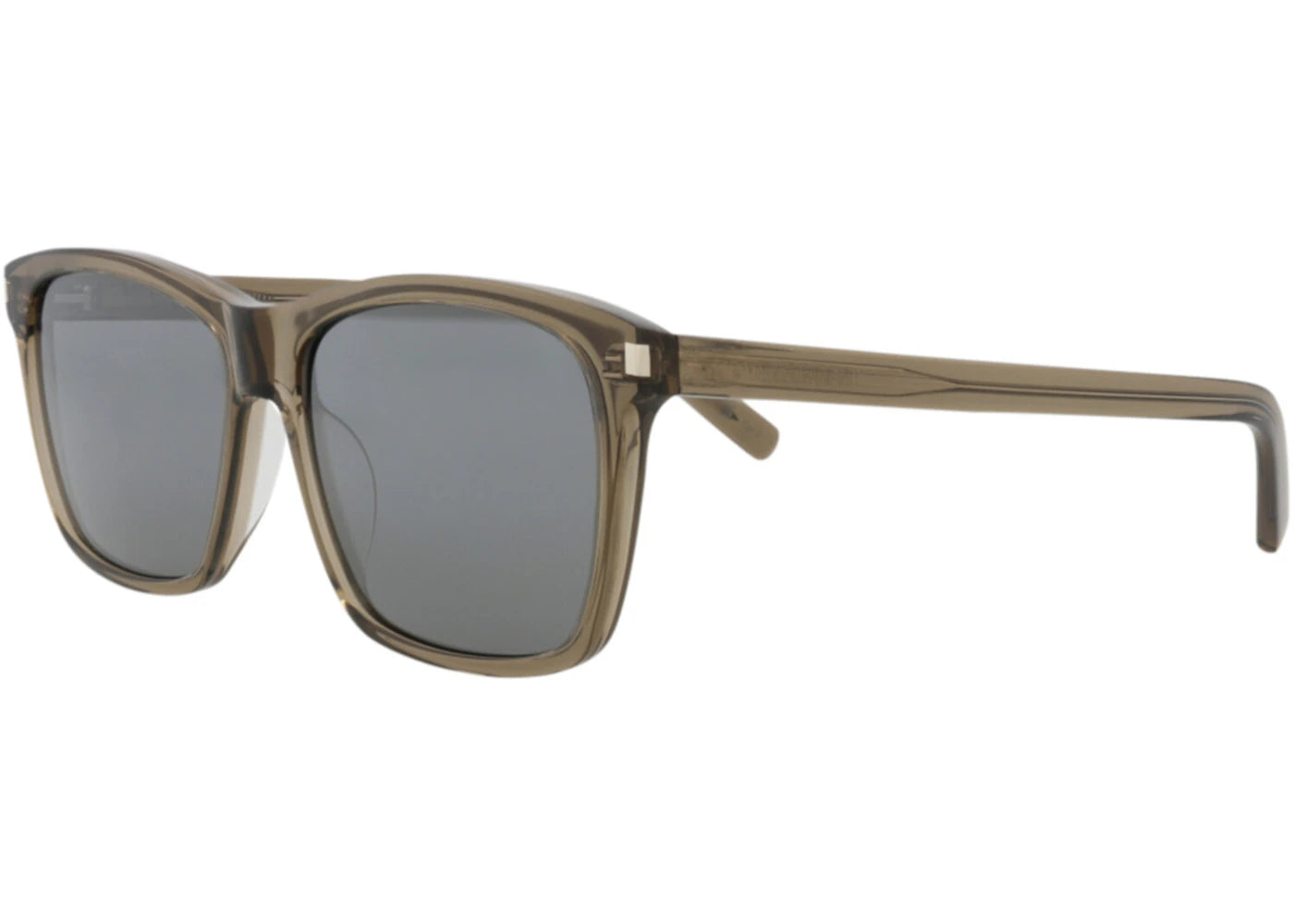 Saint Laurent Square Rectangle Sunglasses Brown/Brown/Silver (SL339-30008541-005)