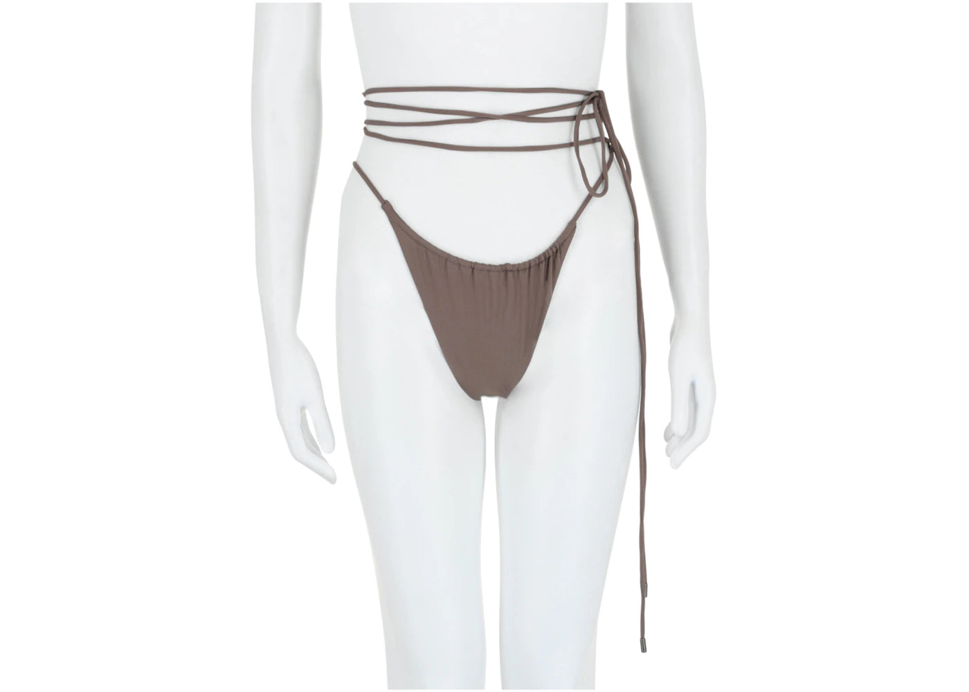Saint Laurent Strappy Bikini Bottom Grey