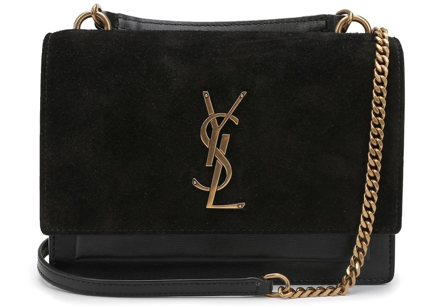 Saint Laurent Sunset Crossbody Bag Small Black