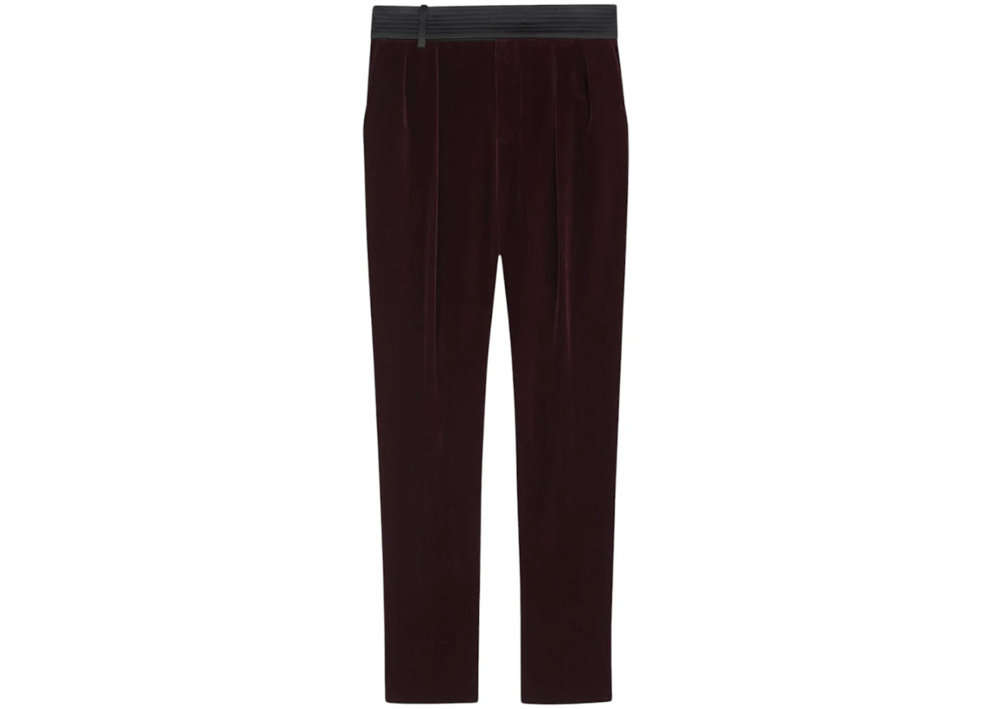 Saint Laurent Velvet Tailored Pants Black