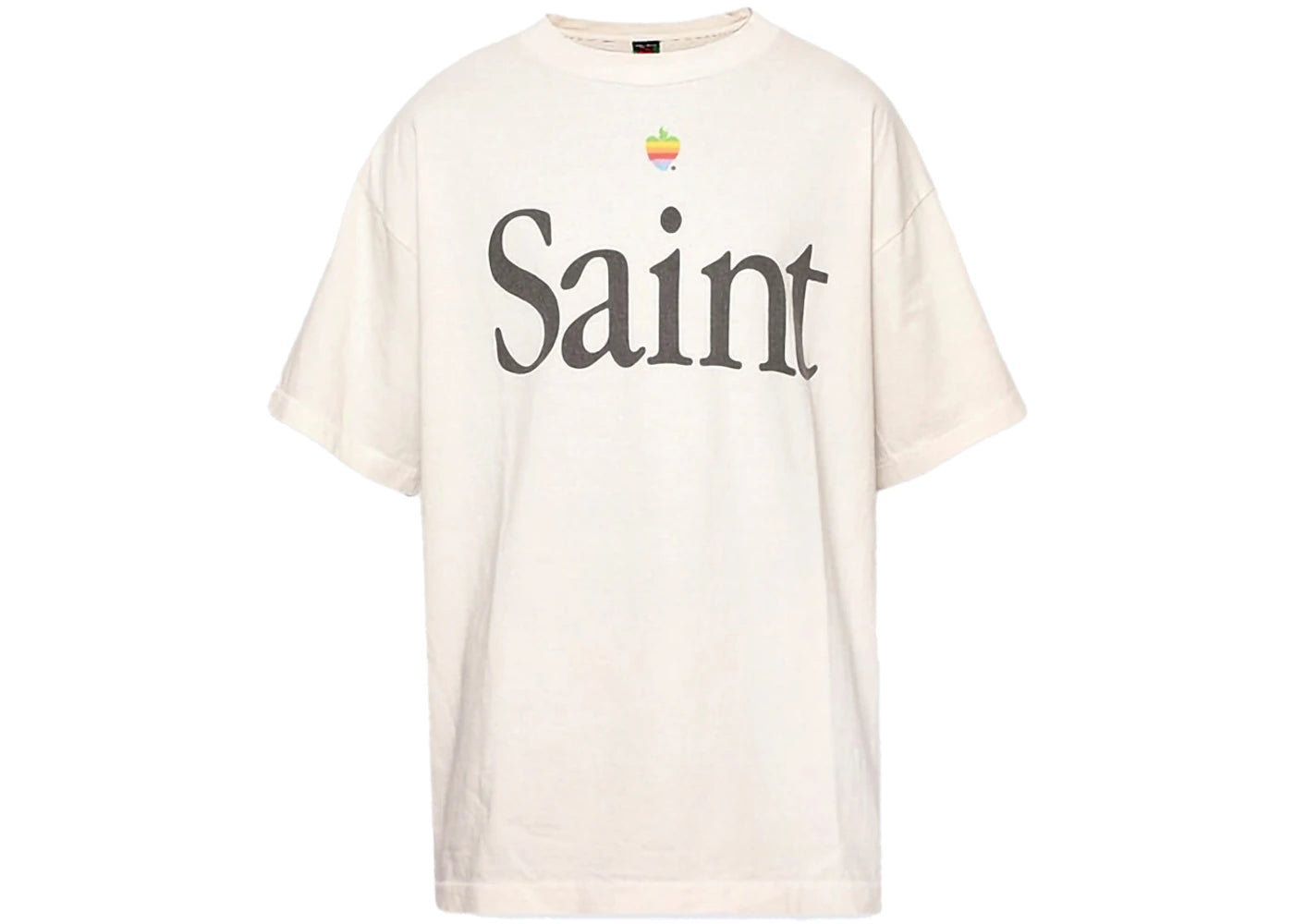 Saint Michael Heart Apple T-shirt White