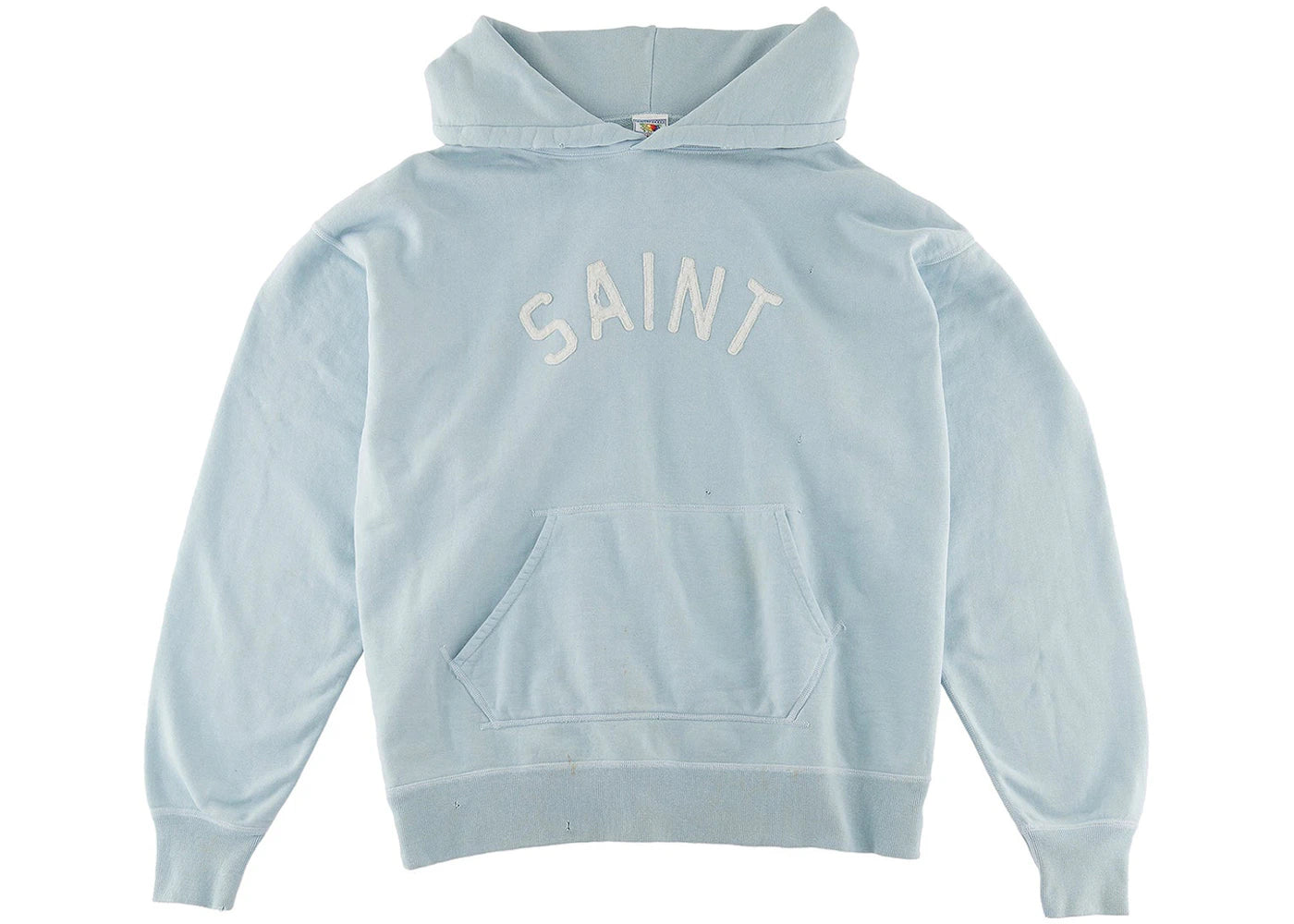 Saint Mxxxxxx Felt Hoodie Vintage Blue