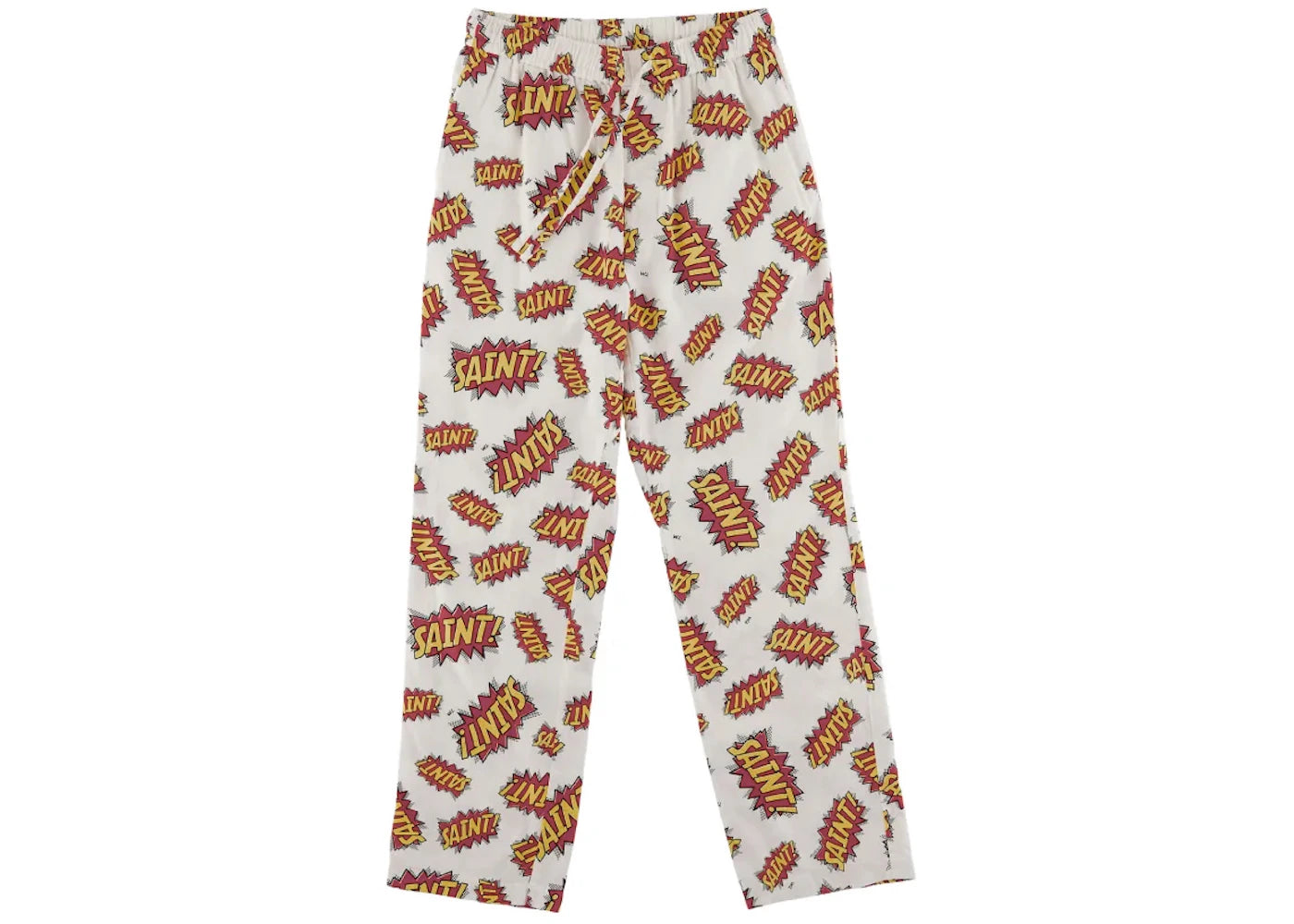 Saint Mxxxxxx Pow Pajama Pants White Red