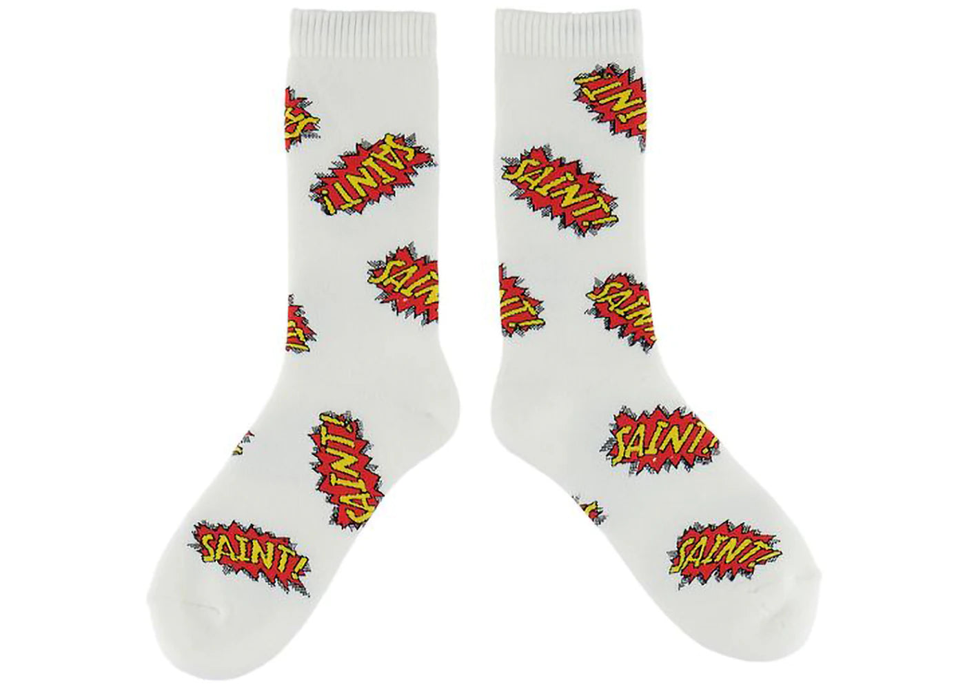 Saint Mxxxxxx Pow Socks White